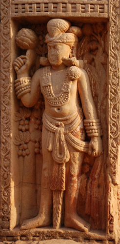 Lokapala 04.Sanci stupa 1 torana est dvarapala 2