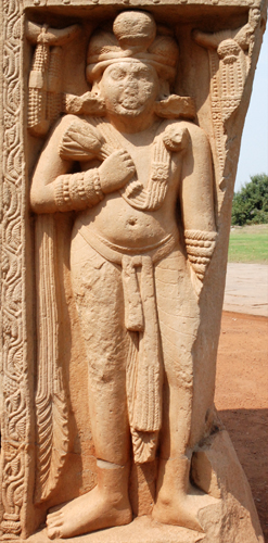 Lokapala 04.Sanci stupa 1 torana nord dvarapala 1