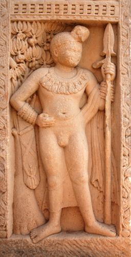 Lokapala 04.Sanci stupa 1 torana ouest dvarapala 1